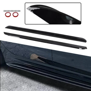 Black For BMW G20 330i M340i 2019~2024 Extension Side Skirt Splitter Spoiler Lip - Picture 1 of 14