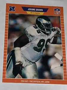 1989 Pro set #312 Jerome Brown Philadelphia Eagles Football Card - Bild 1 von 2