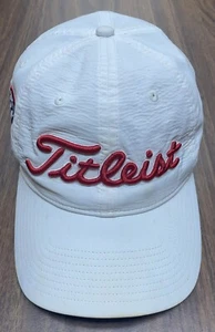 Titleist Performance Golf Cap White Red Fitted Hat ~ OSFM - Picture 1 of 6