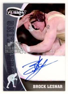 Brock Lesnar 2009 Press Pass Fusion Autograph Card #SS-BL /10 - Image 1 of 2