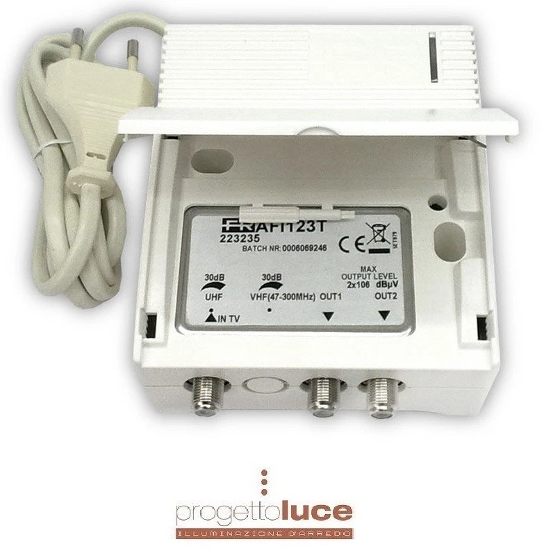 Fracarro AFI123T CENTRALINO AMPLIFICATORE TV/DTT FRACARRO 1IN - 2OUT 30DB - Immagine 1 di 1
