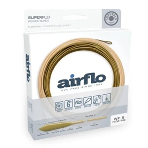AIRFLO SUPERFLO POWER TAPER WF-5-F #5 WT FLOATING FLY LINE IN CAMO GREEN/CADDIS - Picture 1 of 5