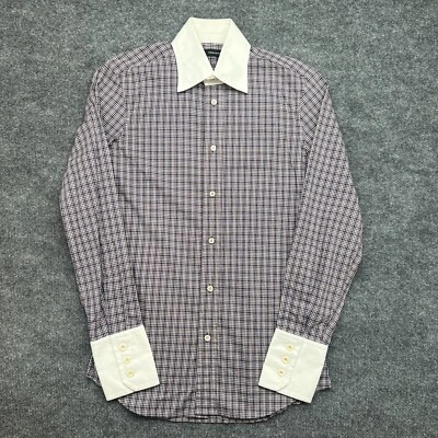 DSQUARED2 Shirt Mens 48 (US-38) Dress Plaid Long Sleeve Button - Image 1 of 4