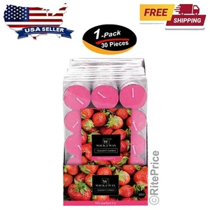 30 Pcs Strawberry Tealight Scented Candles, Aromatherapy 2.5 hrs Burn Freshener - Picture 1 of 11