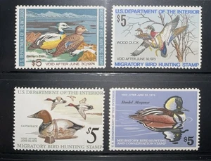 US $5 Federal Duck Stamps #RW40-RW42, #RW45 ALL MNH F/VF CV$70.00+ - Picture 1 of 1