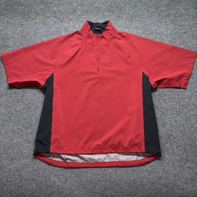 Nike Golf Storm Fit Pullover Para Hombres L Rojo Cortavientos De Colección Y2K 1/4 Cremallera Foto 1 de 4