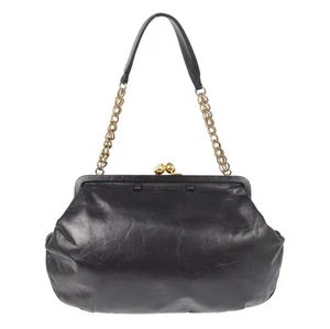 Chanel Black Calfskin Kiss Lock Shoulder Bag XX50045 - Picture 1 of 11