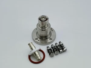 Flanschplatte 1-5/8 UVP auf DIN 7/16 Stecker RF Adapter Messing Material  - Bild 1 von 5