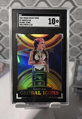 Dakota Kai 2023 Panini Select WWE Global Icons Gold Prizm/10 SGC 10 gemas como nuevas Foto 1 de 2