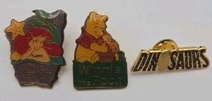 Disney Pin Set Arielle kleine Meerjungfrau Winnie Puuh Dinosaurier goldfarben... - Bild 1 von 2