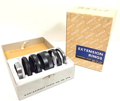 [MINT] Konica fs Extension Rings Konishiroku Photo ind.co.ltd With Original Box - Image 1 of 4