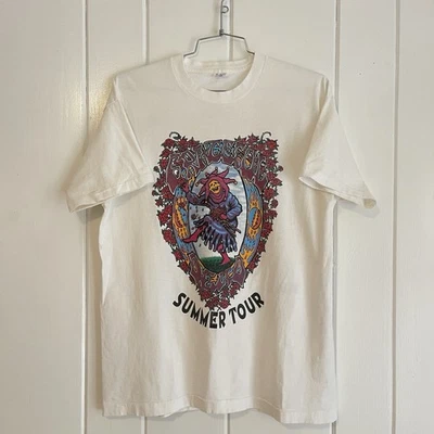 Vintage 90s Grateful Dead 1995 Summer Tour White XL T-Shirt Jester Double Sided - Imagem 1 de 3