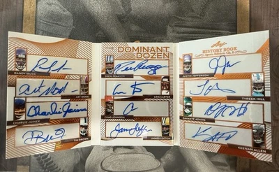 2025 Leaf History Book Dominant Dozen 12 AUTO Justin Jefferson Randy Moss Carter - Image 1 of 4