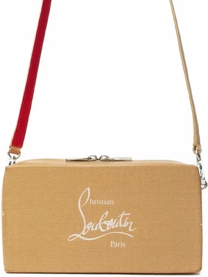 Bolso sin asas Christian Louboutin KRAFTILOU de hombro usado de lona beige rojo Foto 1 de 4