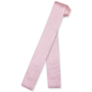 Corbata de punto Biagio color rosa claro liso para hombre - Imagen 1 de 2
