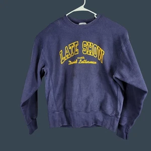 Late Show With David Letterman Navy Sweatshirt Lee Crossgrain XL - Picture 1 of 6