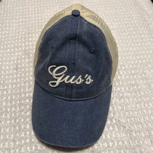 Gus’s Blue Mesh Hat SnapBack Basketball Adjustable Cap Flag Stitch Adult Canvas - Picture 1 of 8