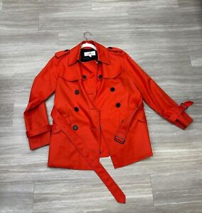 Red Orange Lightweight Coach Trench Size Small