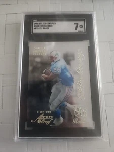 1996 Select Certified Artist's Proof Eddie George #100 SGC 7 NM/MT /500 Rookie - Picture 1 of 2