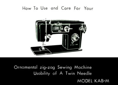 Dressmaker KAB-M Zig Zag Sewing Machine Manual Instructions User Guide: 36 Pages - Image 1 of 2