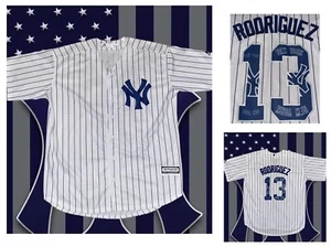 Men’s XL NEW YORK YANKEES Limited Edition ARod Pinstripe Home Jersey | Majestic - Picture 1 of 10