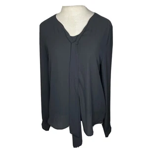 MOSSIMO Front Tie Career Blouse Size Medium - Picture 1 of 11