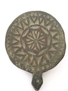 ANTIQUE VINTAGE BUTTER MOLD  GEOMETRICAL DESIGN - Picture 1 of 5