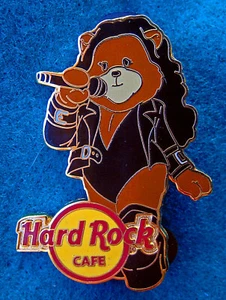 ONLINE AUCTIONS HRO ROCKIN TEDDY BEAR GIRL SINGER ROCKER Hard Rock Cafe PIN LE75 - Picture 1 of 1