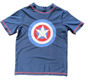 Marvel Boys Swim Shirt Symbol of Truth Captain America Rash Guard Small - Picture 1 of 5