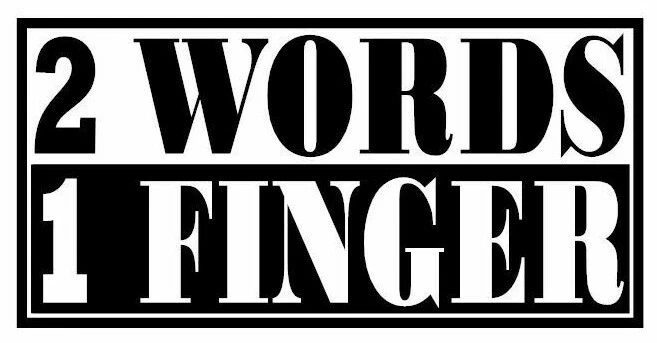 Calcomanía de vinilo pegatina para parachoques ventana coche camión - dos palabras un dedo Foto 1 de 1