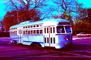 ORIGINAL KODACHROME SLIDE SEPTA PCC #2728 ROUTE 15 MAY 1995 - Picture 1 of 1