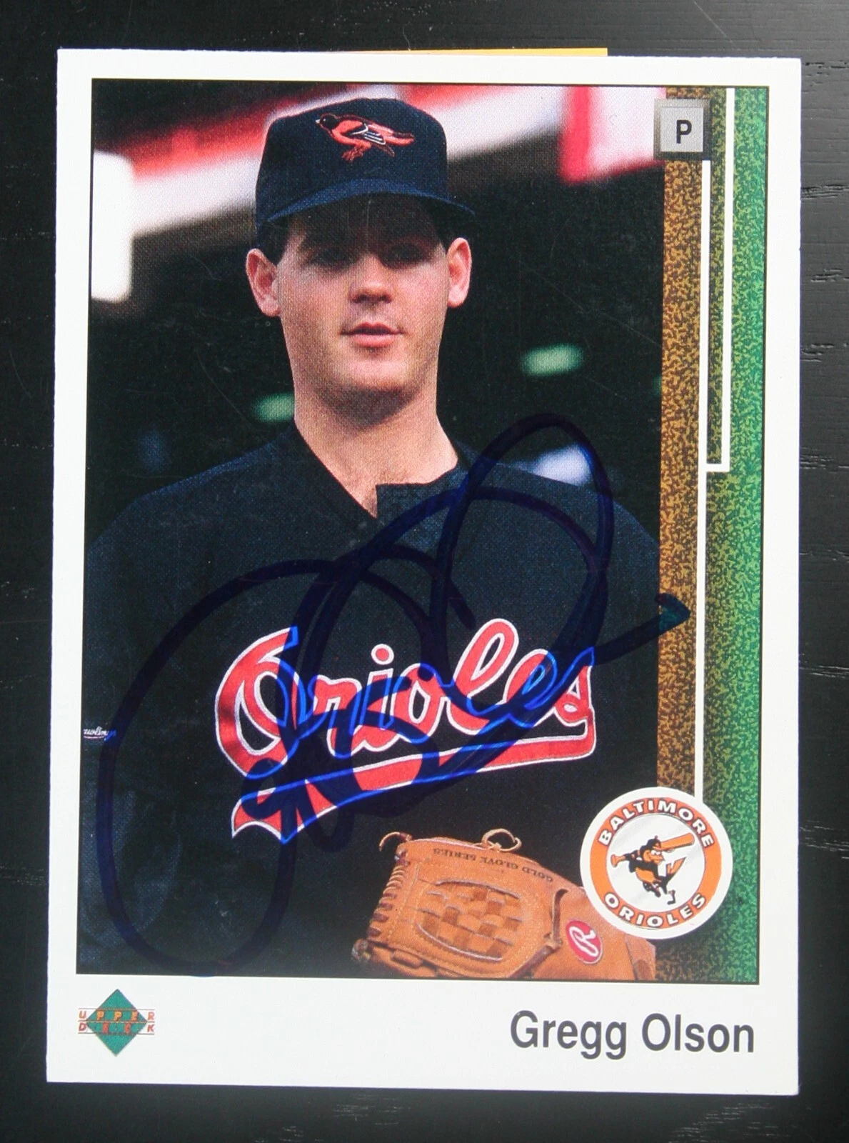 AUTOGRAPHED - Gregg Olson Upper Deck #723 Baltimore Orioles 1989
