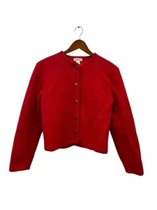 Chaqueta Suéter Talbots Rojo Lana Botones Talla 6 - Imagen 1 de 4