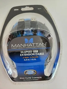 MANHATTAN Cavo di prolunga USB 2.0 ad alta velocità 6 piedi, 10 piedi, 15 piedi - Nuovo - Foto 1 di 4