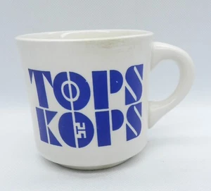 RARA tazza da caffè vintage "TOPS KOPS" con logo chiave scheletro USA - Foto 1 di 4
