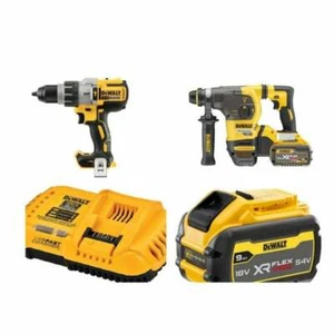 Dewalt DCK2033X2-GB 54v Cordless Combi Drill + Sds Rotary Hammer Drill Set - Picture 1 of 1