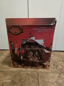 Vintage Enesco Santa's Workshop Deluxe beleuchtet Action Musical 1991 - Bild 1 von 15