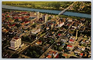 Postcard Aerial View Of Alexandria, Louisiana Unposted - Picture 1 of 2