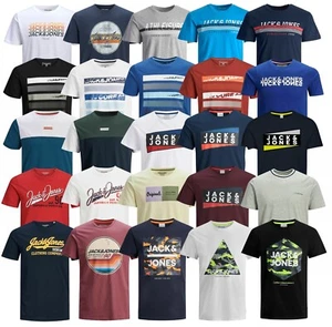Camiseta Jack Jones Para Hombres Manga Corta Cuello Redondo Estampada Informal Top Camiseta Talla S-2XL - Imagen 1 de 27