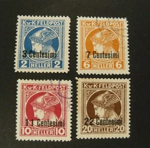  ITALIEN,ITALY 1918 Oc.Österreich" F.x Zeitungen Feldpost SVR" 4V kpl MH/Used - Bild 1 von 1