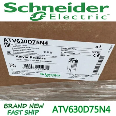 Schneider ALTIVAR ATV630 VFD 100HP 480V IP21 Drive ATV630D75N4 - Image 1 of 3
