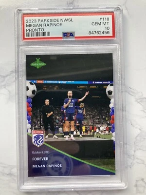 2023 Parkside NWSL Pronto Megan Rapinoe “Forever” #116 /344 PSA 10 Pop 1 - Image 1 of 2