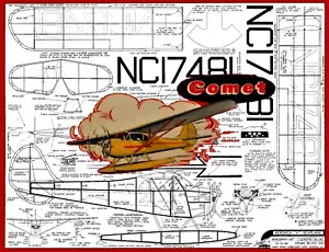 Comet Model Airplane Plans (FF): Aeronca K Seaplane 25" Wingspan Rubber-Powered - Picture 1 of 3