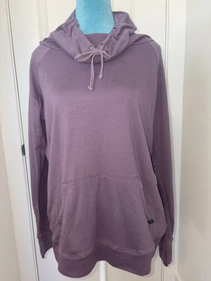 Gaiam 紫色模拟领运动服套衫长袖 L 码 — 第 1/4 张图片