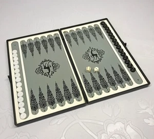 Soviet vintage travel backgammon set - USSR magnetic mini backgammon - Picture 1 of 10