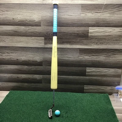 RARE BASEBALL BAT GOLF PUTTER J.C. Snead-411 Brass Head 35.5” RH Unique Putter - Image 1 of 4