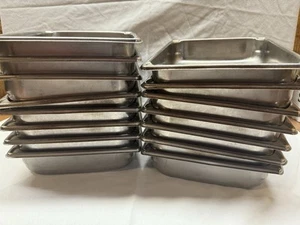 Stainless Steel Half Size Steam Table 1/2 Pans 2” Deep Kitchen Vollrath - Picture 1 of 16