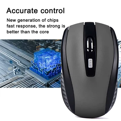 2.4G Wireless Mouse 2.4Ghz Gaming Mouse 6D Optical Wireless Mouse Slim Mini Nois - Image 1 of 4