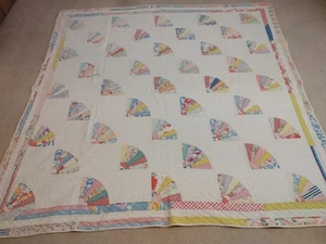 Vintage Fan Quilt #61 - Picture 1 of 2