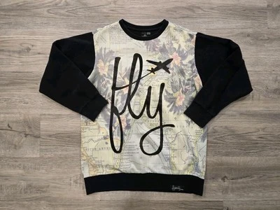 Fly Society Sudadera Para Hombre Grande Estampado Floral Mapa Sudamérica África Foto 1 de 4